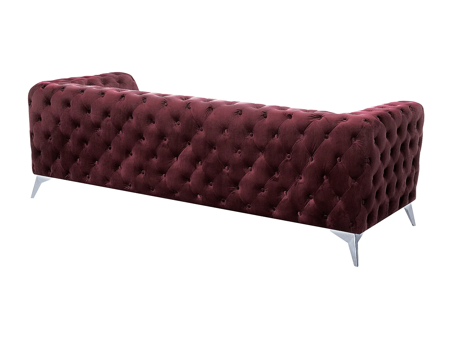 Klassisches Polstersofa Samtstoff Chesterfield Style rot Sotra