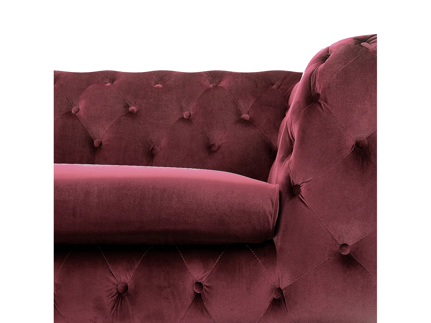Klassisches Polstersofa Samtstoff Chesterfield Style rot Sotra