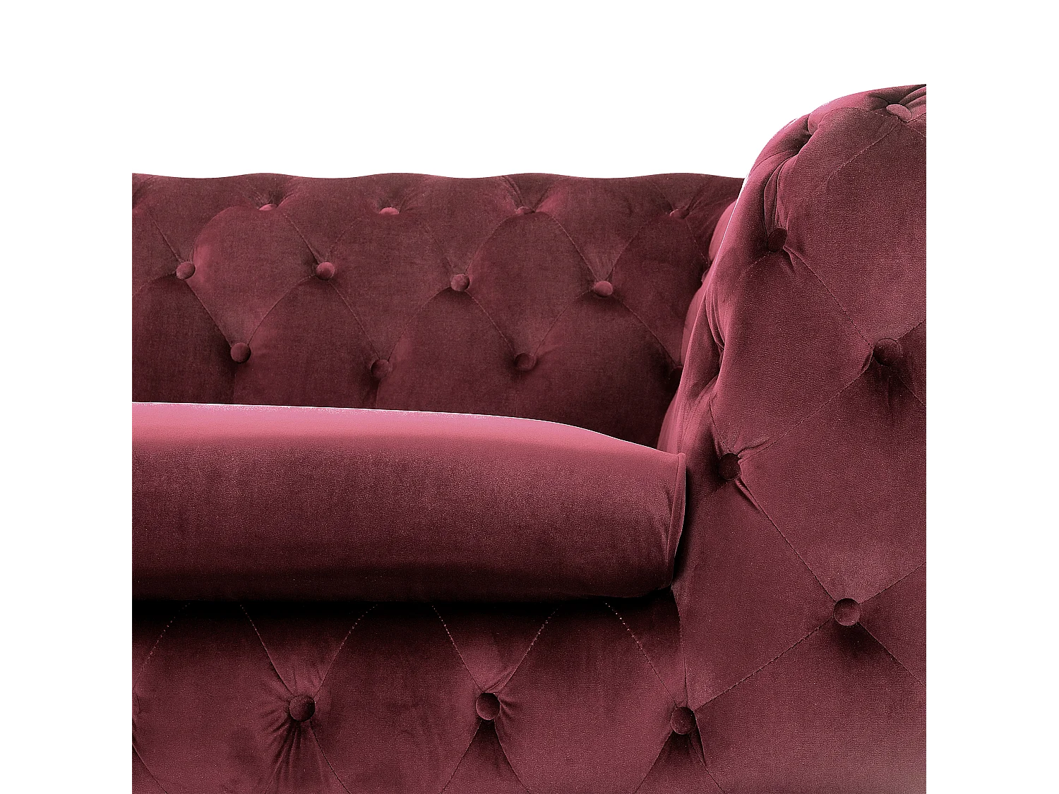 Canapé SOTRA Velours Rouge foncé 3 places