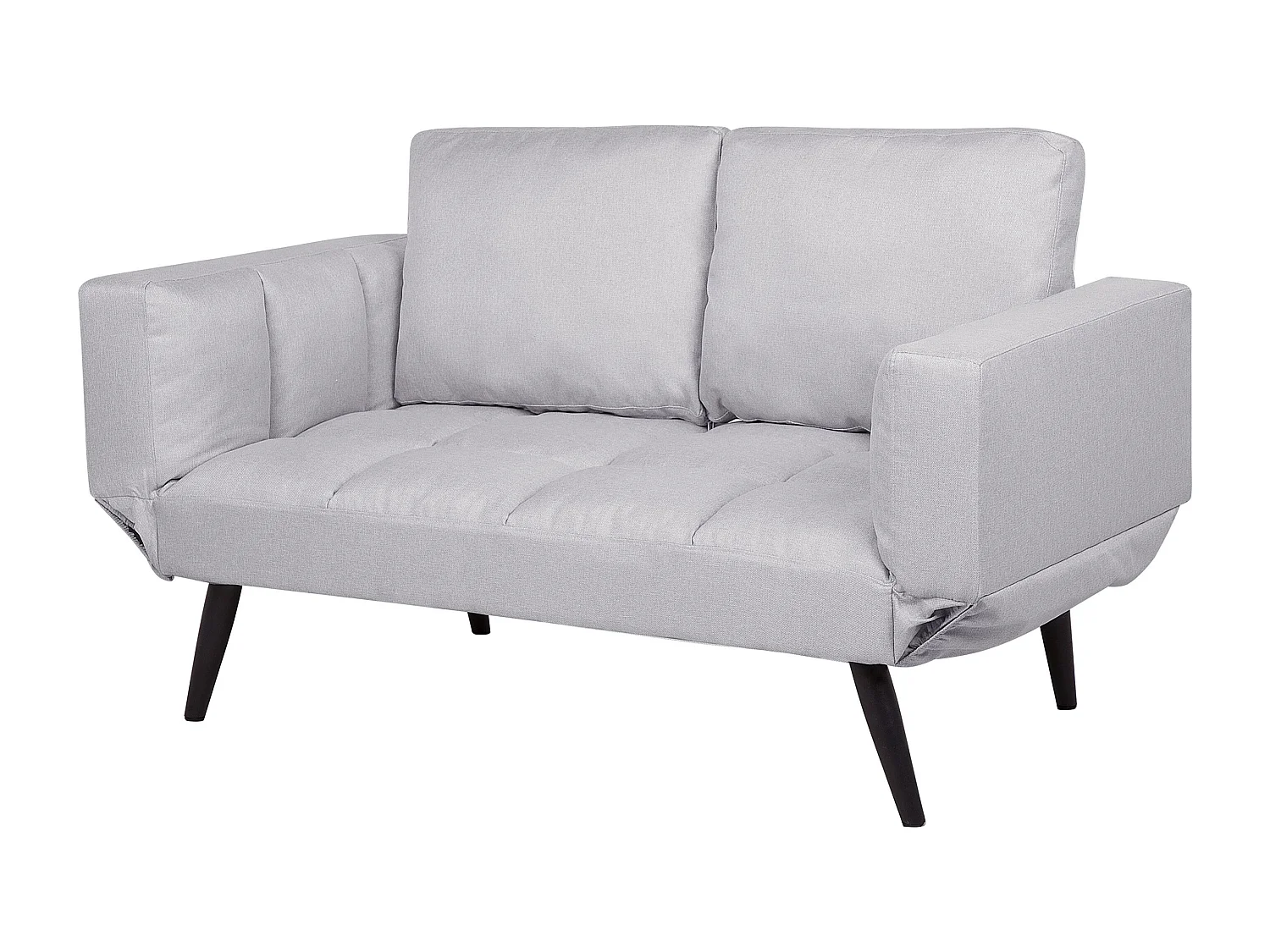 Modernes Schlafsofa in Hellgrau mit Polsterbezug verstellbaren Armlehnen Brekke