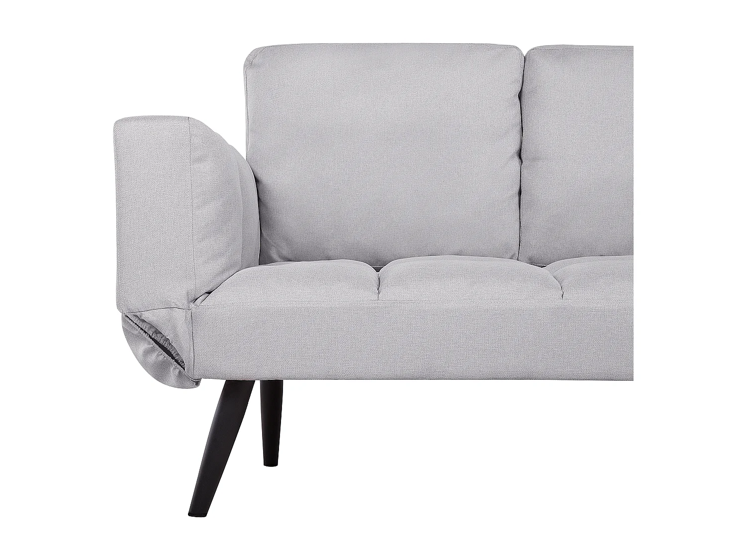 Modernes Schlafsofa in Hellgrau mit Polsterbezug verstellbaren Armlehnen Brekke