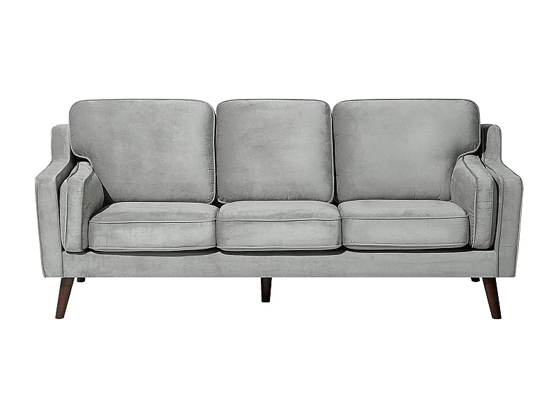 Sofa LOKKA Welur Jasnoszary dla 3 osób