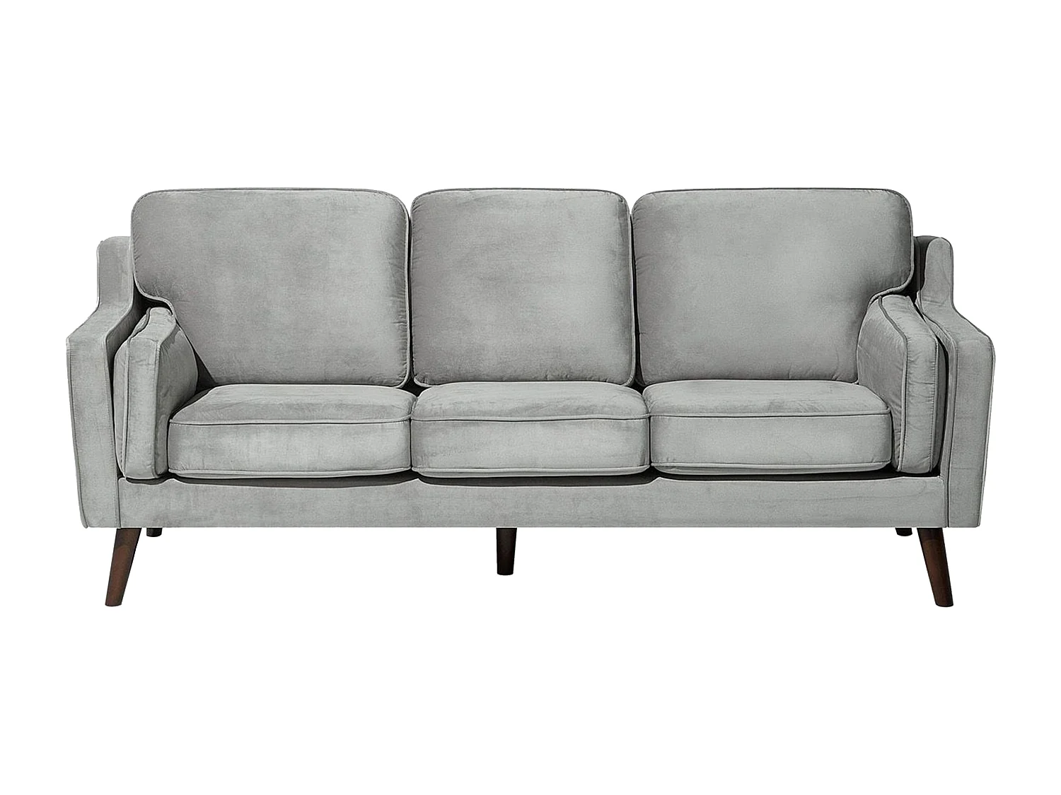 Sofa LOKKA Welur Jasnoszary dla 3 osób