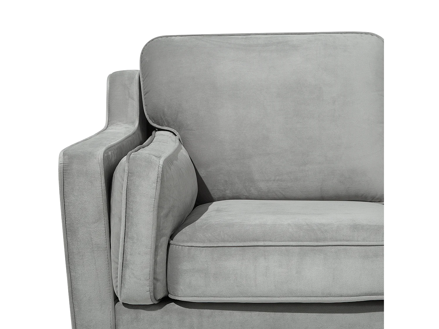 Sofa LOKKA Welur Jasnoszary dla 3 osób