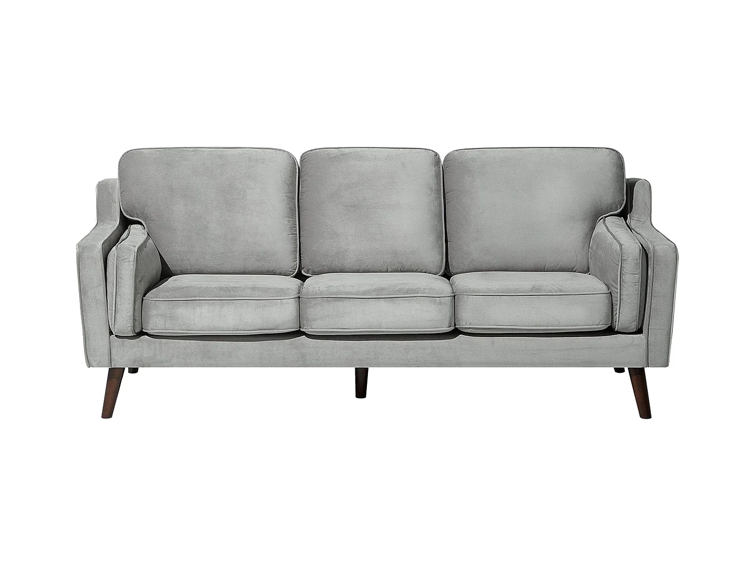 Canapé 3 places LOKKA Velours Gris clair
