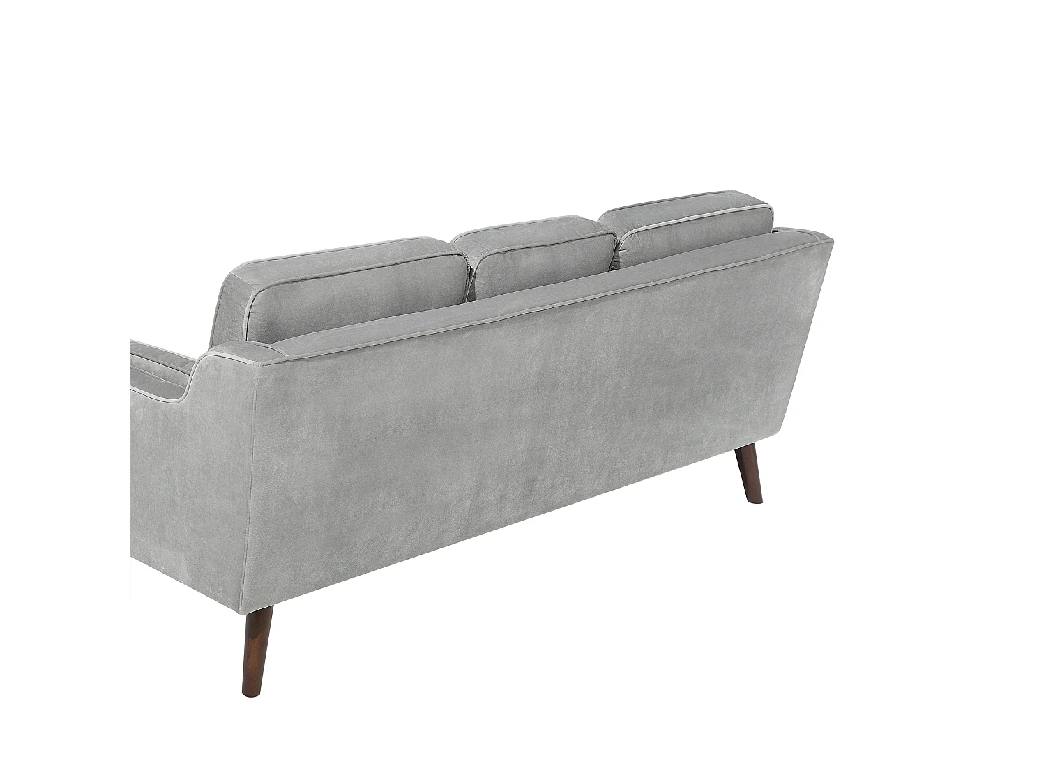 Sofa LOKKA Welur Jasnoszary dla 3 osób