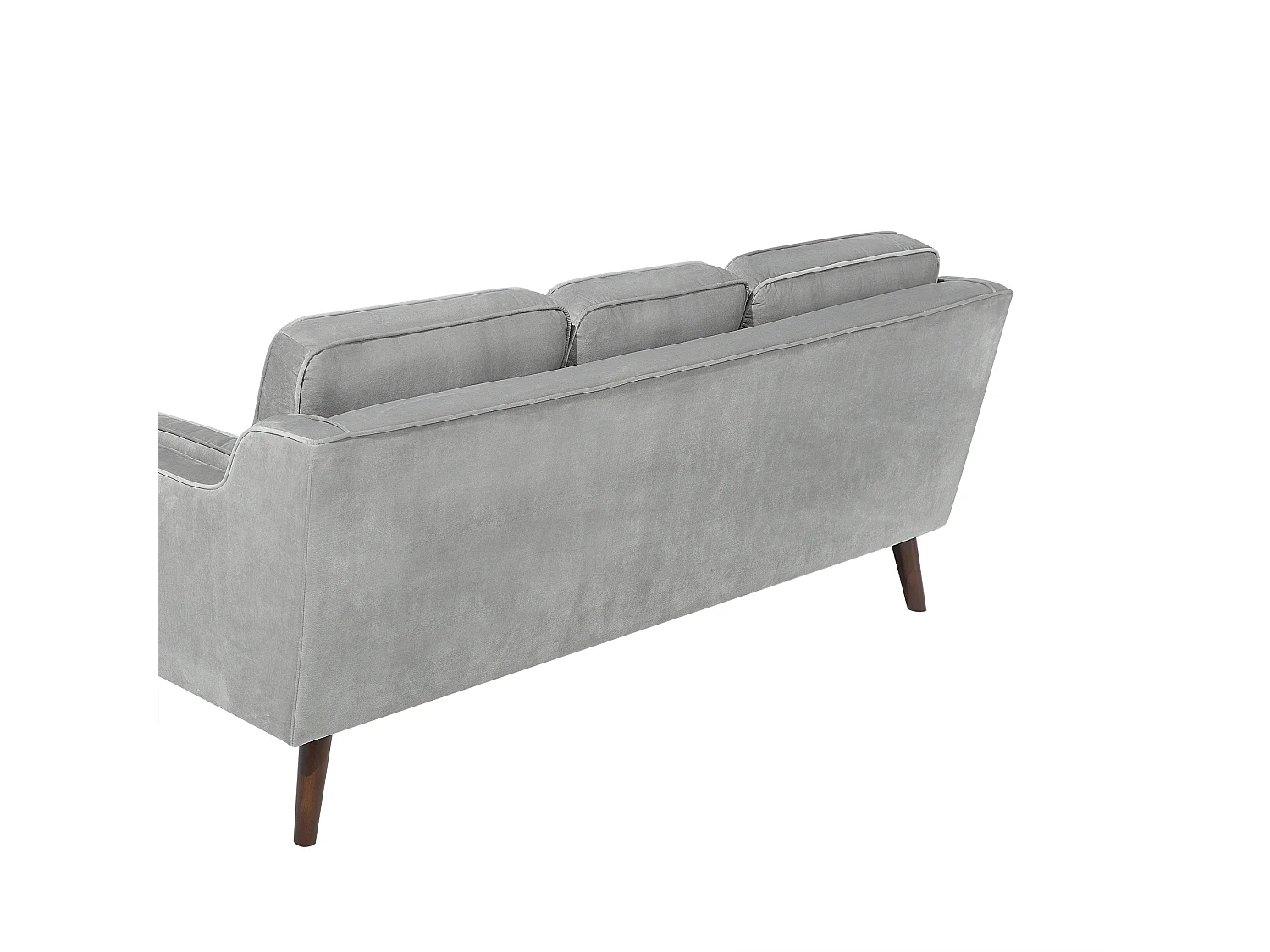 Bank LOKKA Fluweel Lichtgrijs 3-zitter