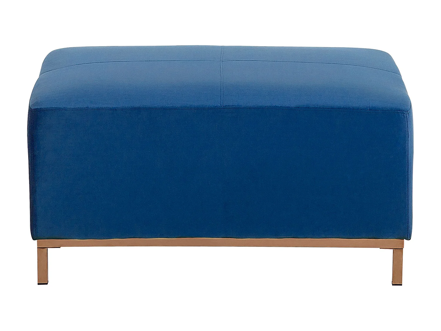 Canapé Angle à gauche en Velours Bleu Foncé et Pouf Ottoman Housses Amovibles Oslo