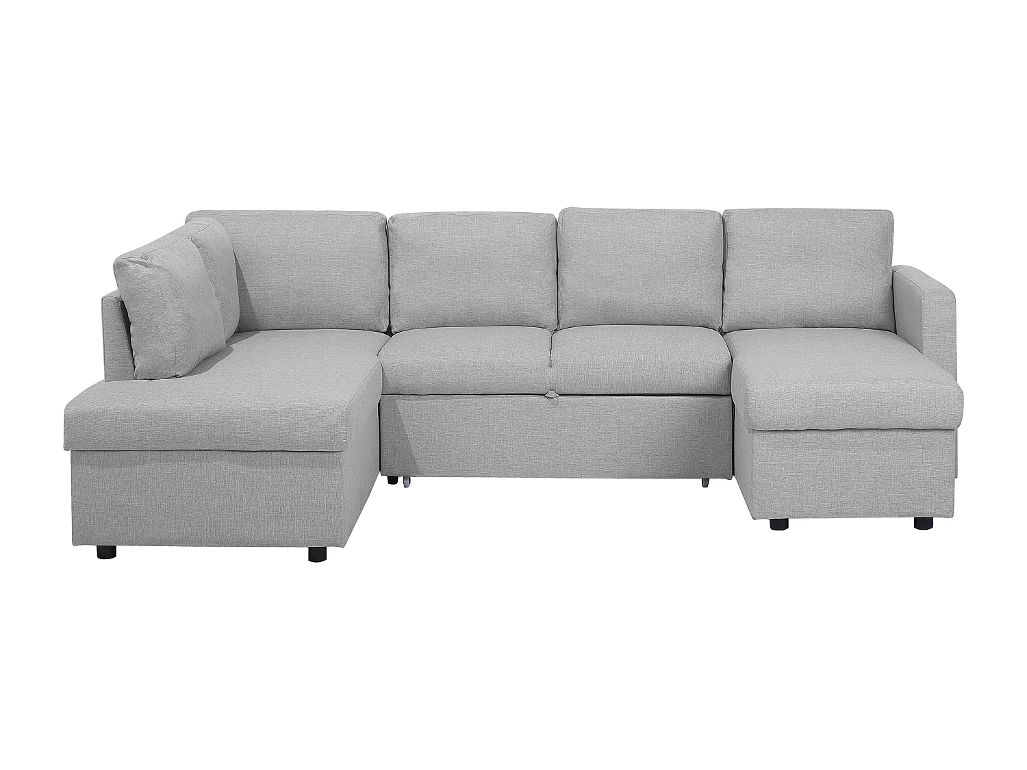 Bequemes Sofa 2 x Chaiselouge Polsterbezug hellgrau Karrabo