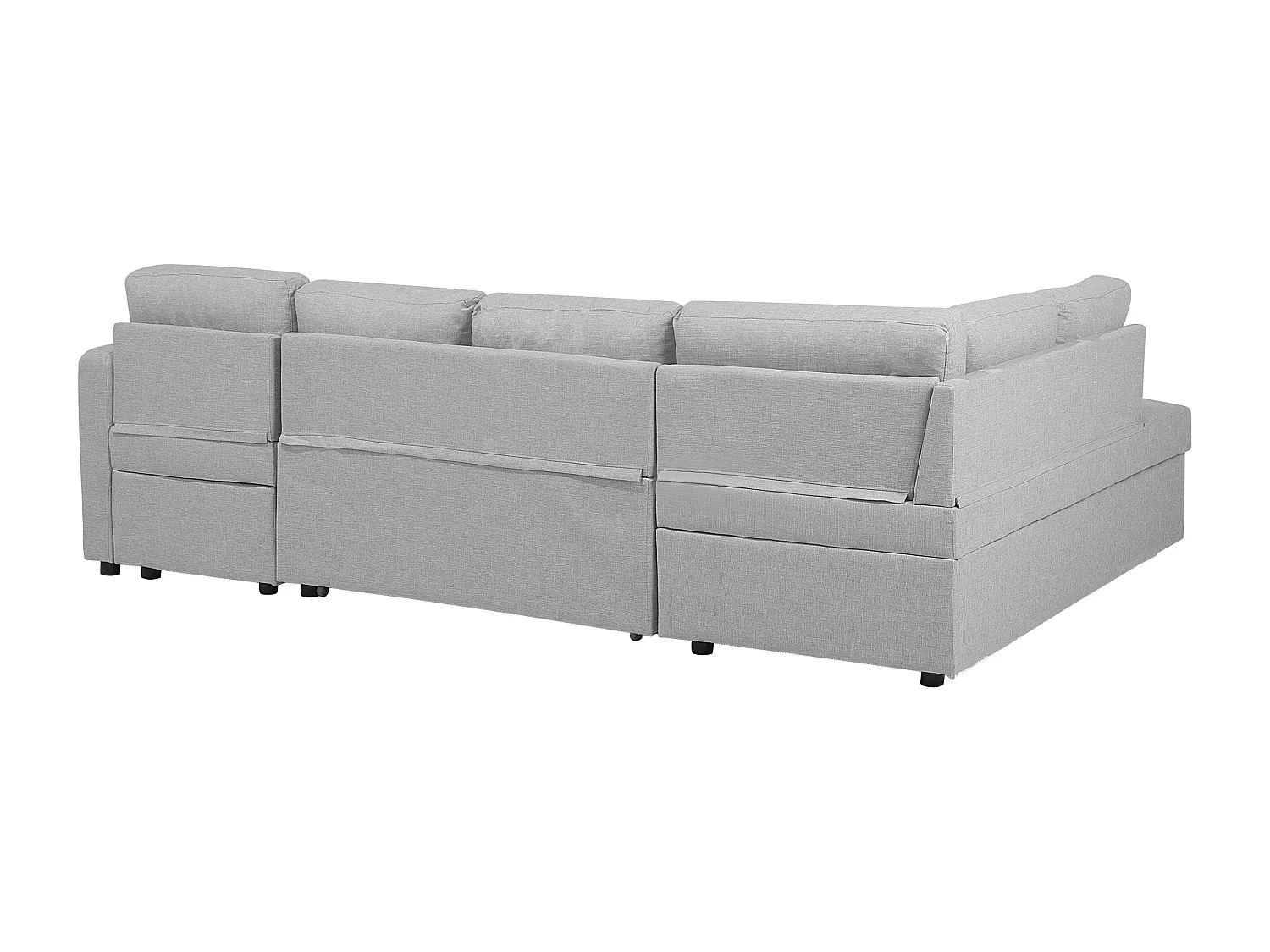 Bequemes Sofa 2 x Chaiselouge Polsterbezug hellgrau Karrabo