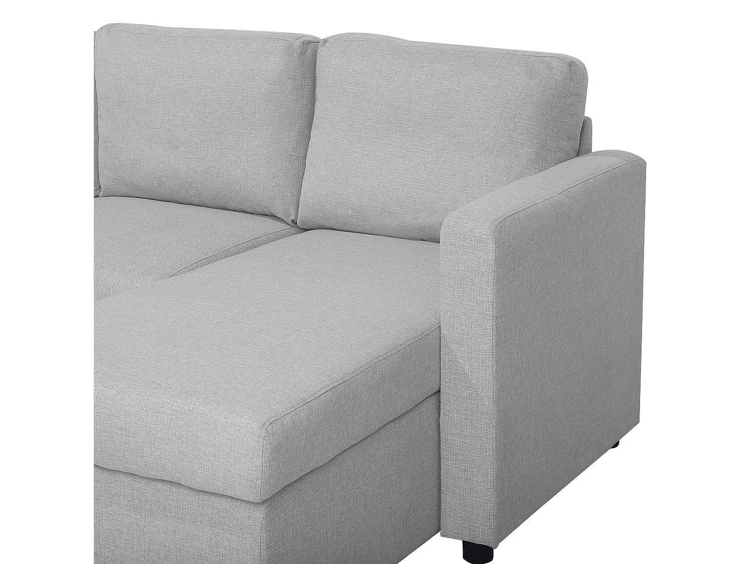 Bequemes Sofa 2 x Chaiselouge Polsterbezug hellgrau Karrabo