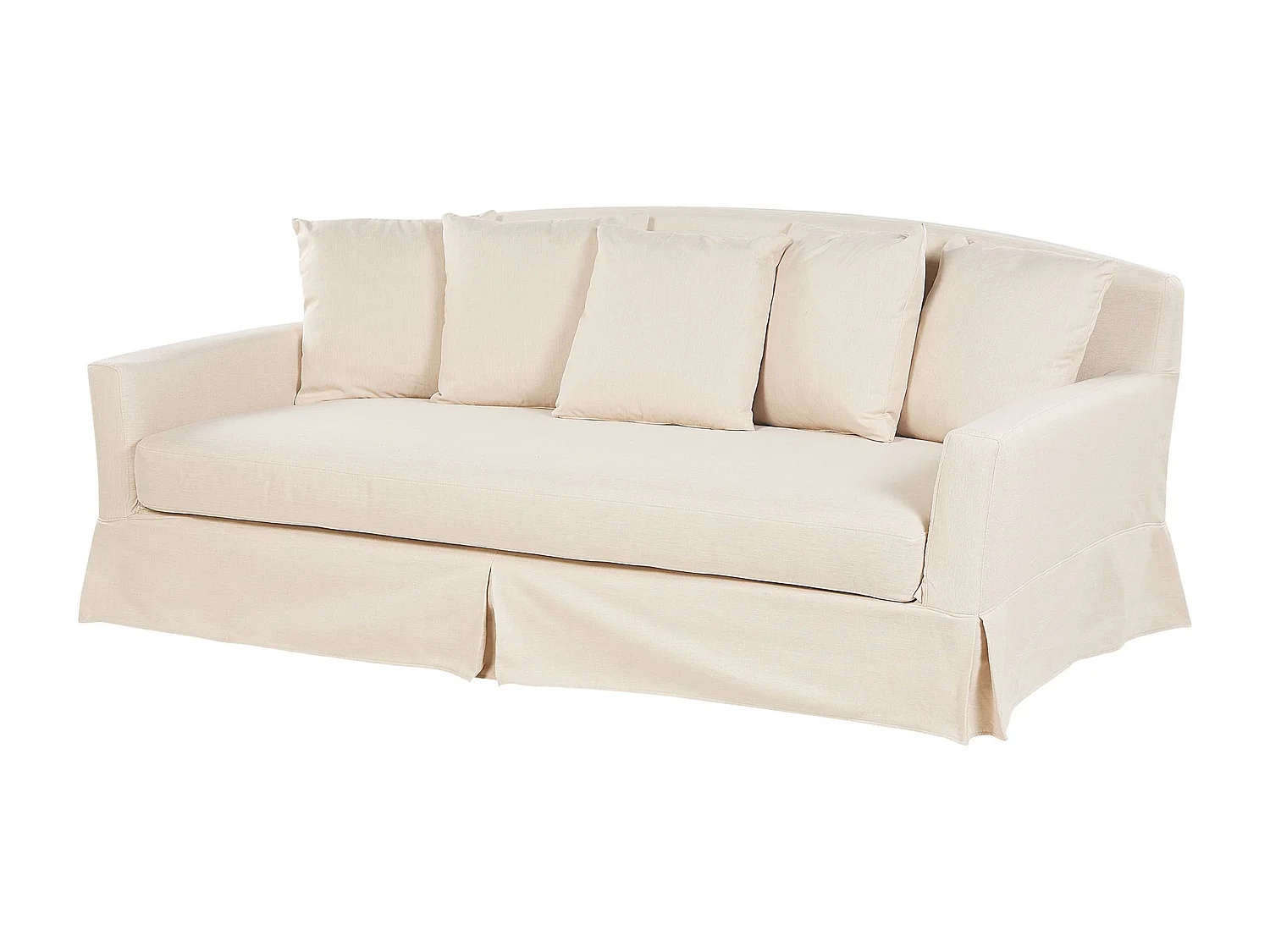 Gepolstertes Dreiersofa in modernem Design beige mit ausziehbarem Bezug Gilja