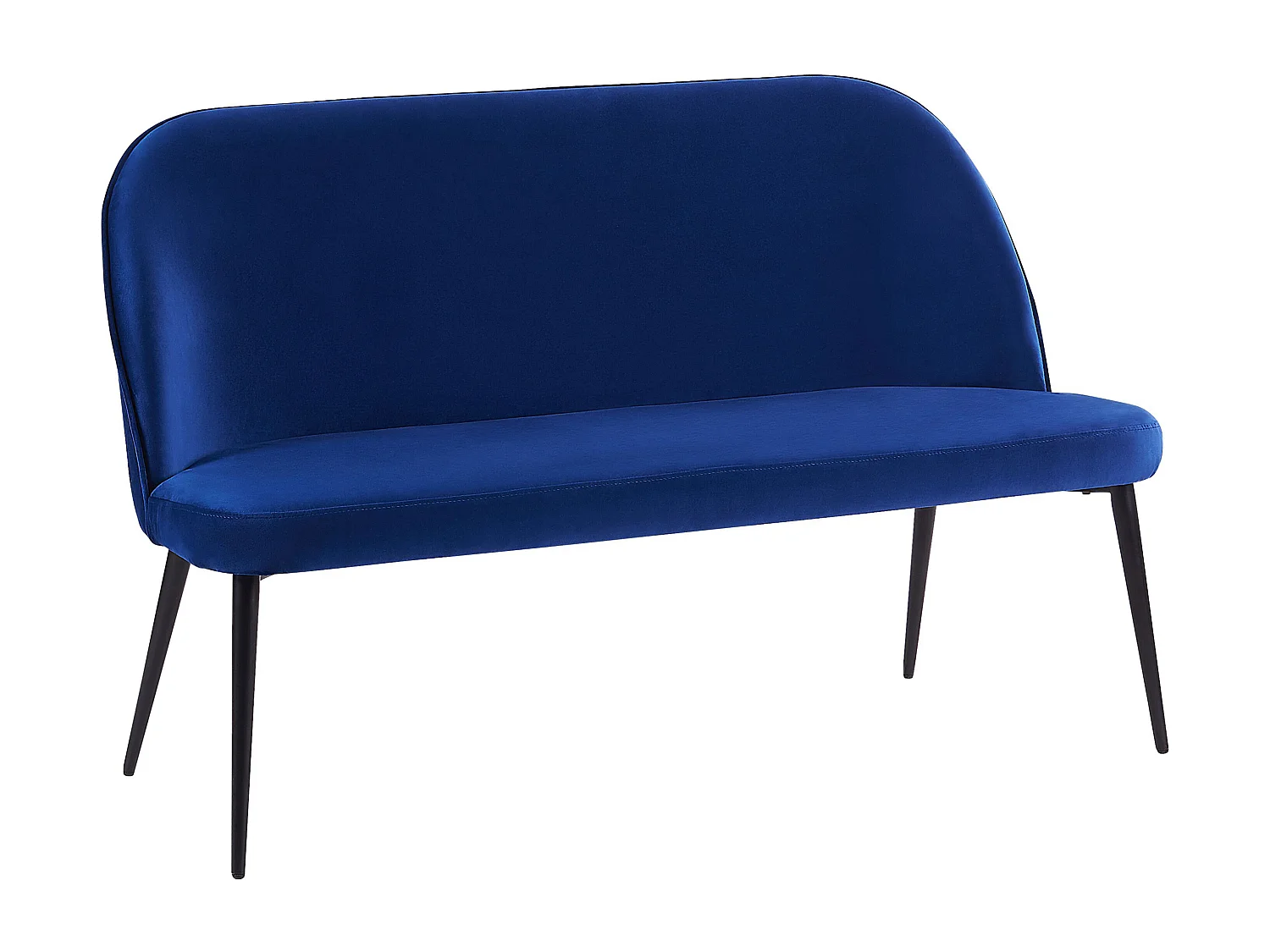 Banc rembourré 2 places OSBY Velours Bleu marine