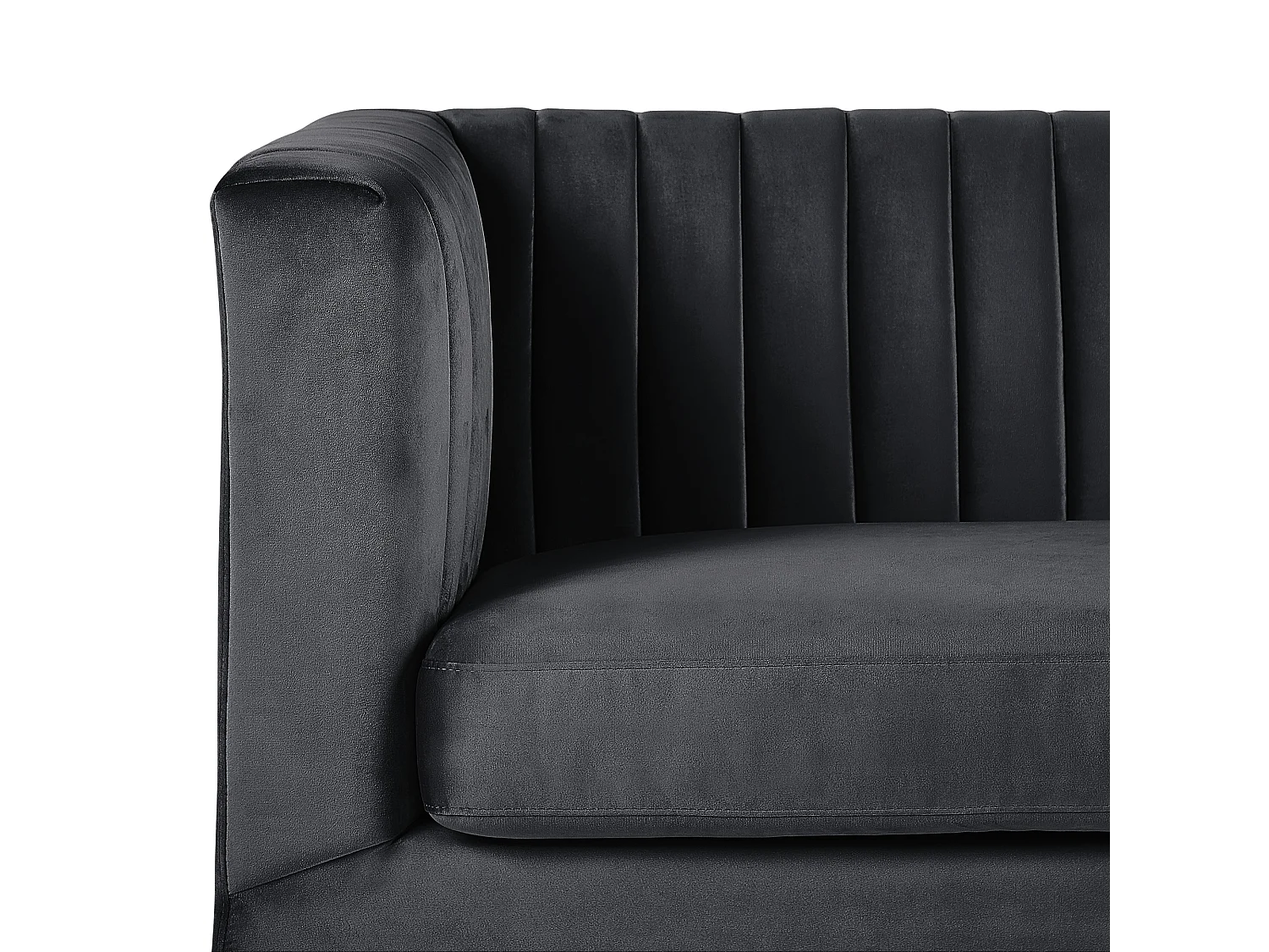 Canapé 3 places ARVIKA Velours Noir