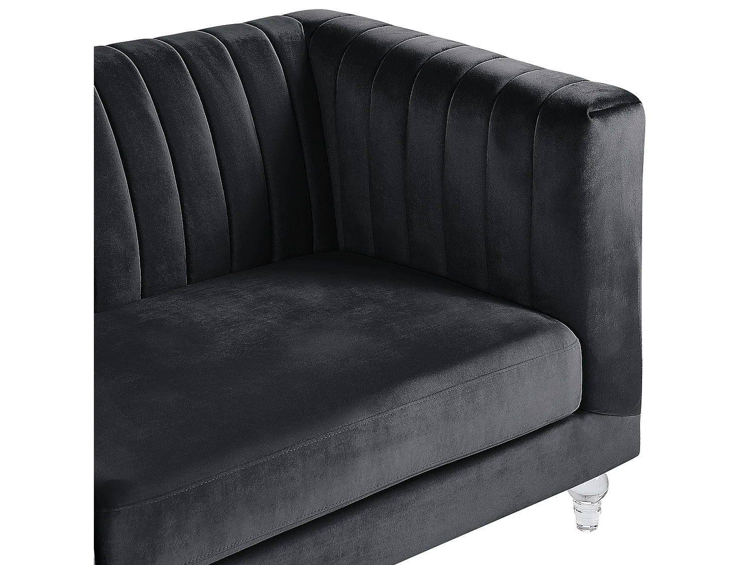 Canapé 3 places ARVIKA Velours Noir