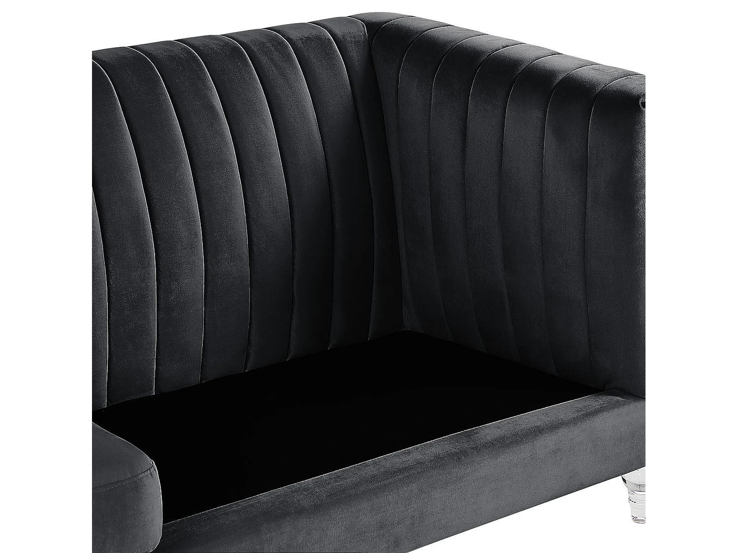 Canapé 3 places ARVIKA Velours Noir