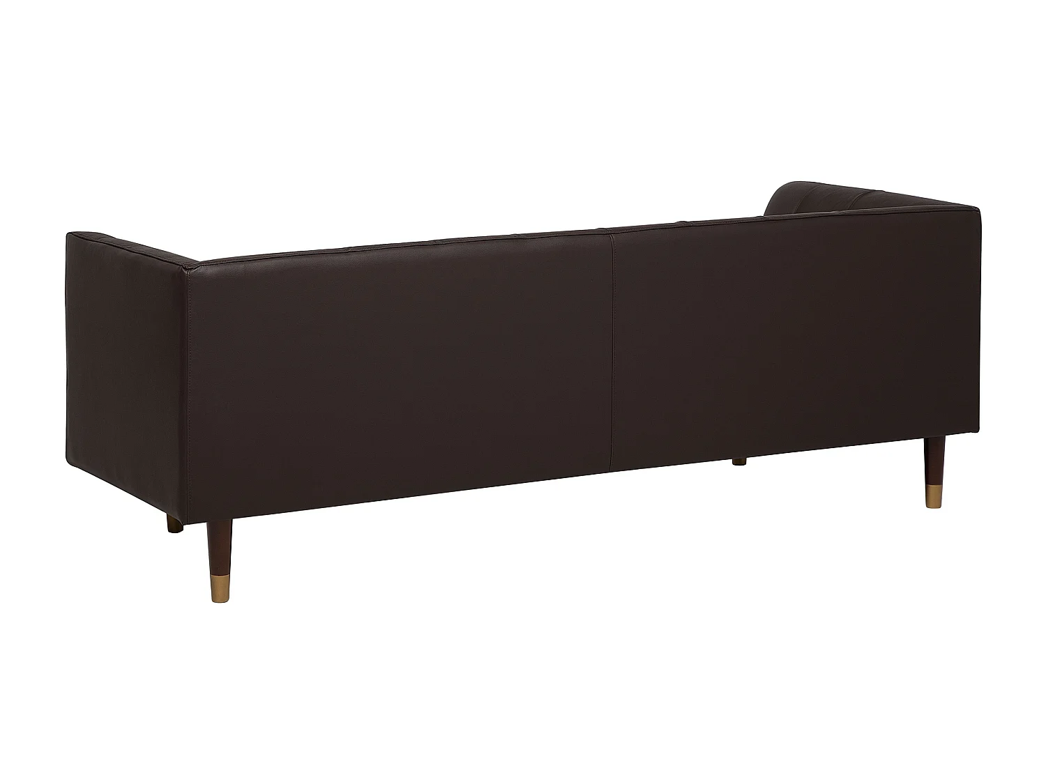 Komfortables Sofa aus Leder braun Couch 3er Sitzer Byske