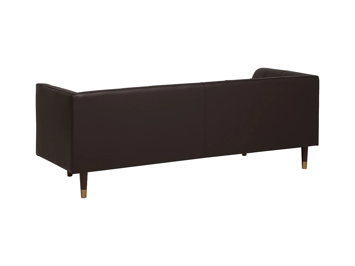 Bank BYSKE Leer Donkerbruin 3-zitter