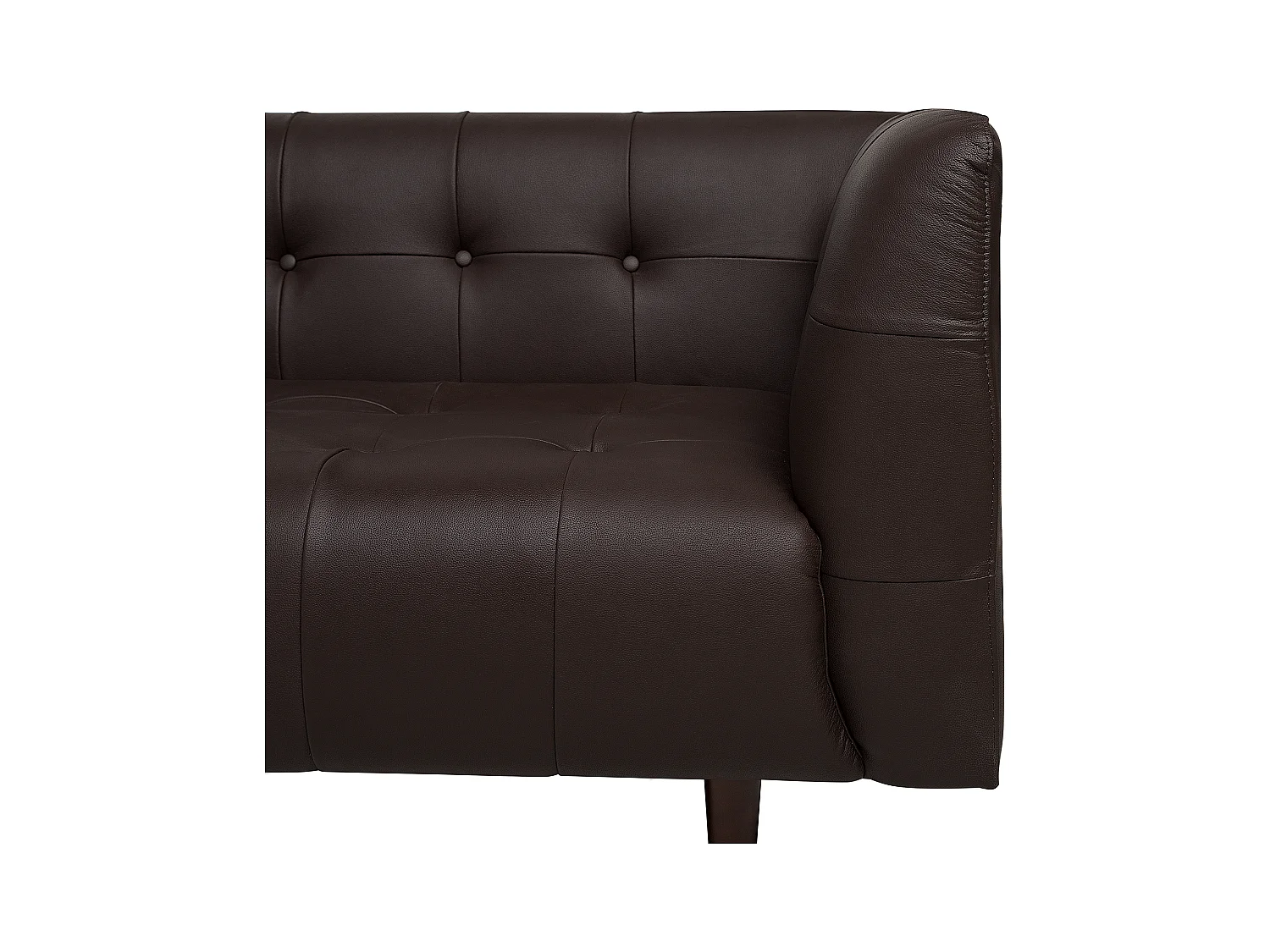 Bank BYSKE Leer Donkerbruin 3-zitter