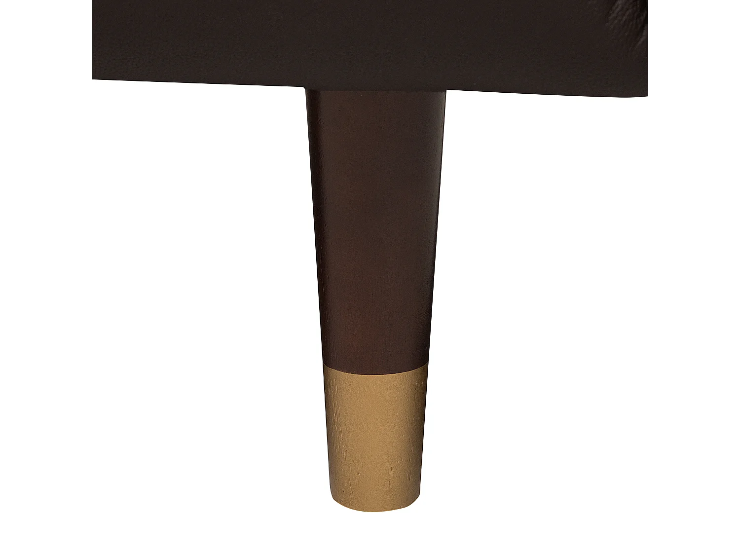 Divano BYSKE Pelle naturale Marrone scuro 3 posti