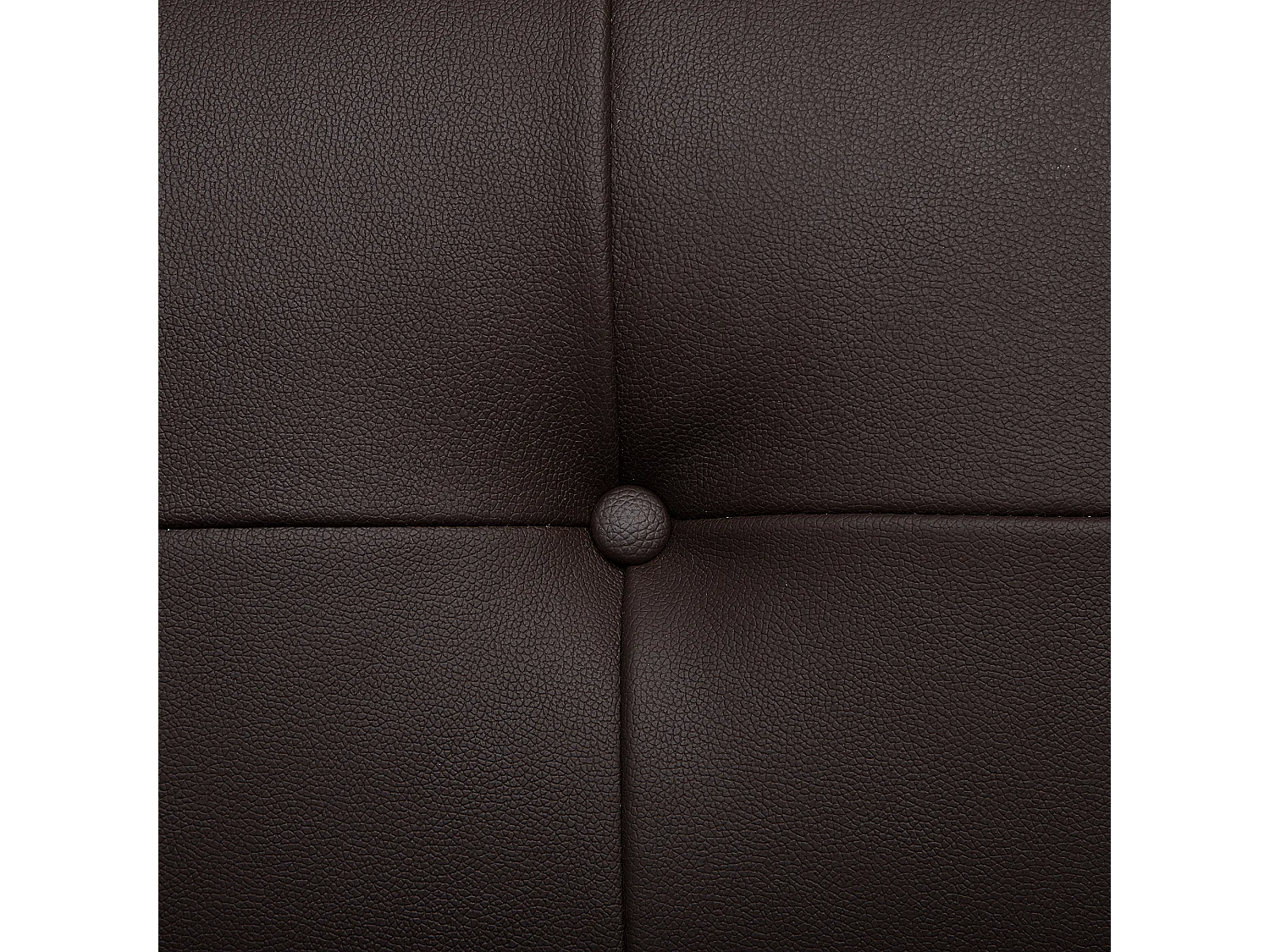 Divano BYSKE Pelle naturale Marrone scuro 3 posti
