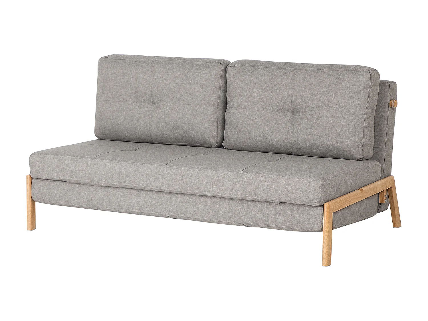 Divano letto EDLAND Tessuto Grigio chiaro 2 posti