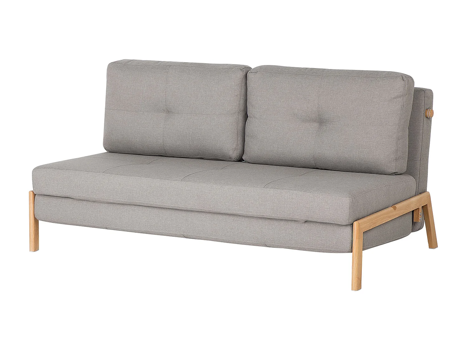 Divano letto EDLAND Tessuto Grigio chiaro 2 posti