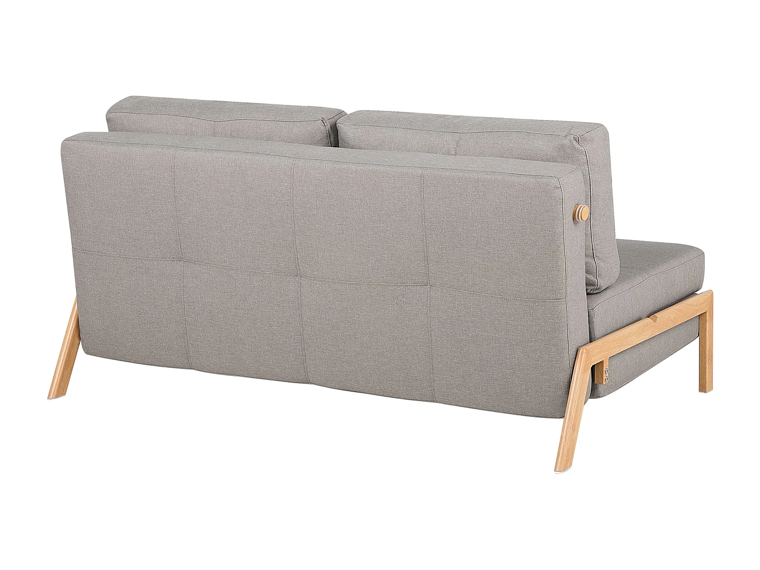 Divano letto EDLAND Tessuto Grigio chiaro 2 posti