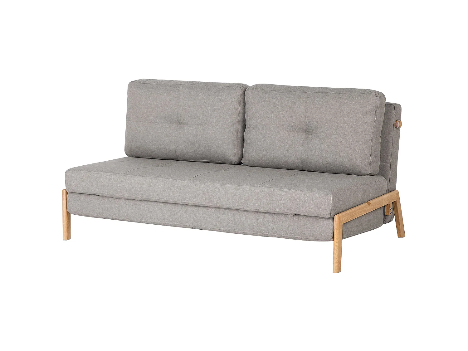 Schlafsofa EDLAND Stoff Hellgrau 2-Sitzer