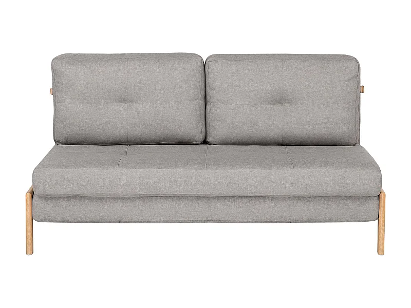 Divano letto EDLAND Tessuto Grigio chiaro 2 posti