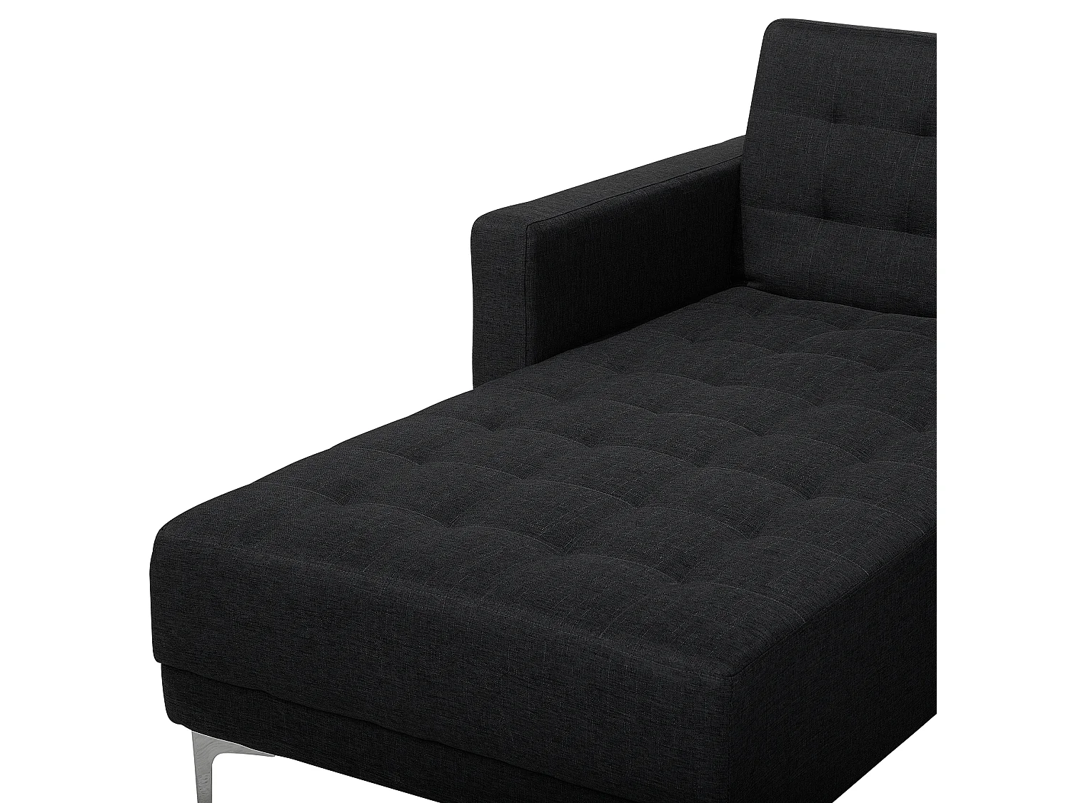 Canapé-lit modulable en forme de U 6 places ABERDEEN Tissu Gris graphite
