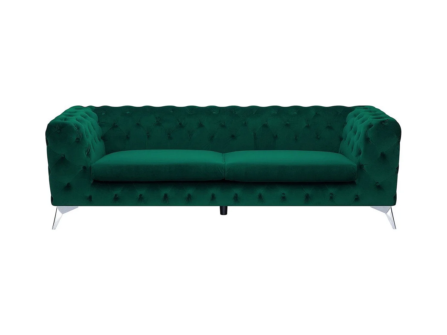 Sofá SOTRA Terciopelo Verde esmeralda 3 plazas