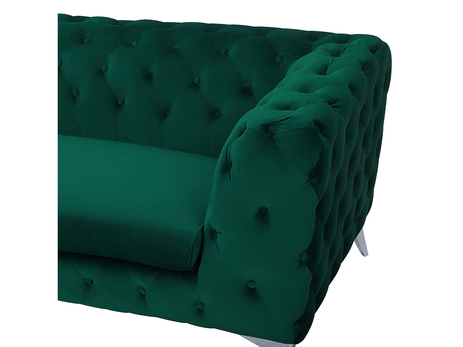 Divano SOTRA Velluto Verde smeraldo 3 posti