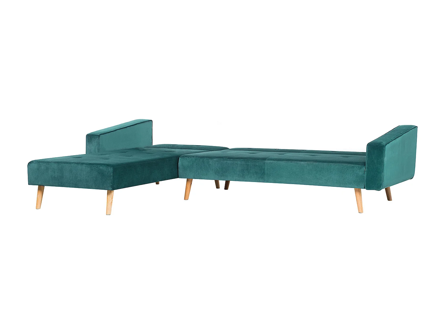 Sofá-cama de canto VADSO Veludo Verde esmeralda 4 lugares à direita