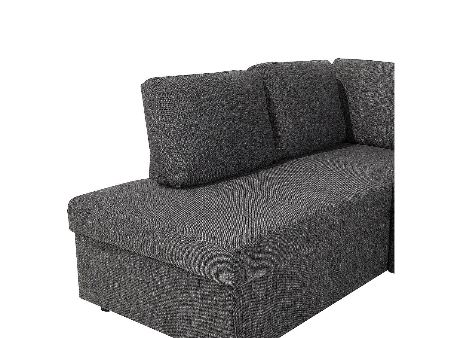 Canapé-lit en forme de U 5 places KARRABO Tissu Gris foncé avec rangement