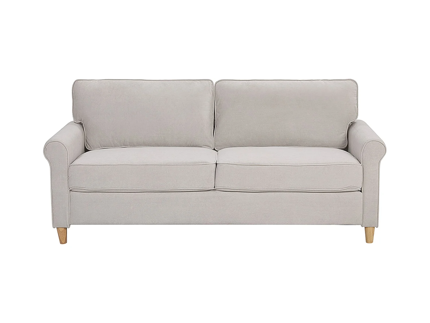 Bank RONNEBY Fluweel Lichtbeige 3-zitter