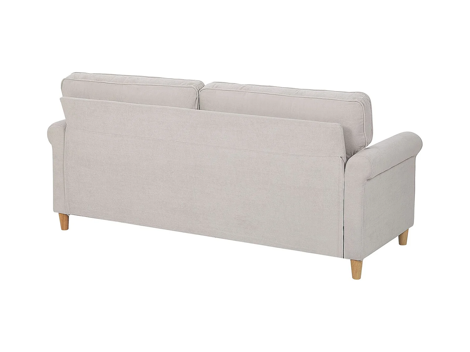 Bank RONNEBY Fluweel Lichtbeige 3-zitter
