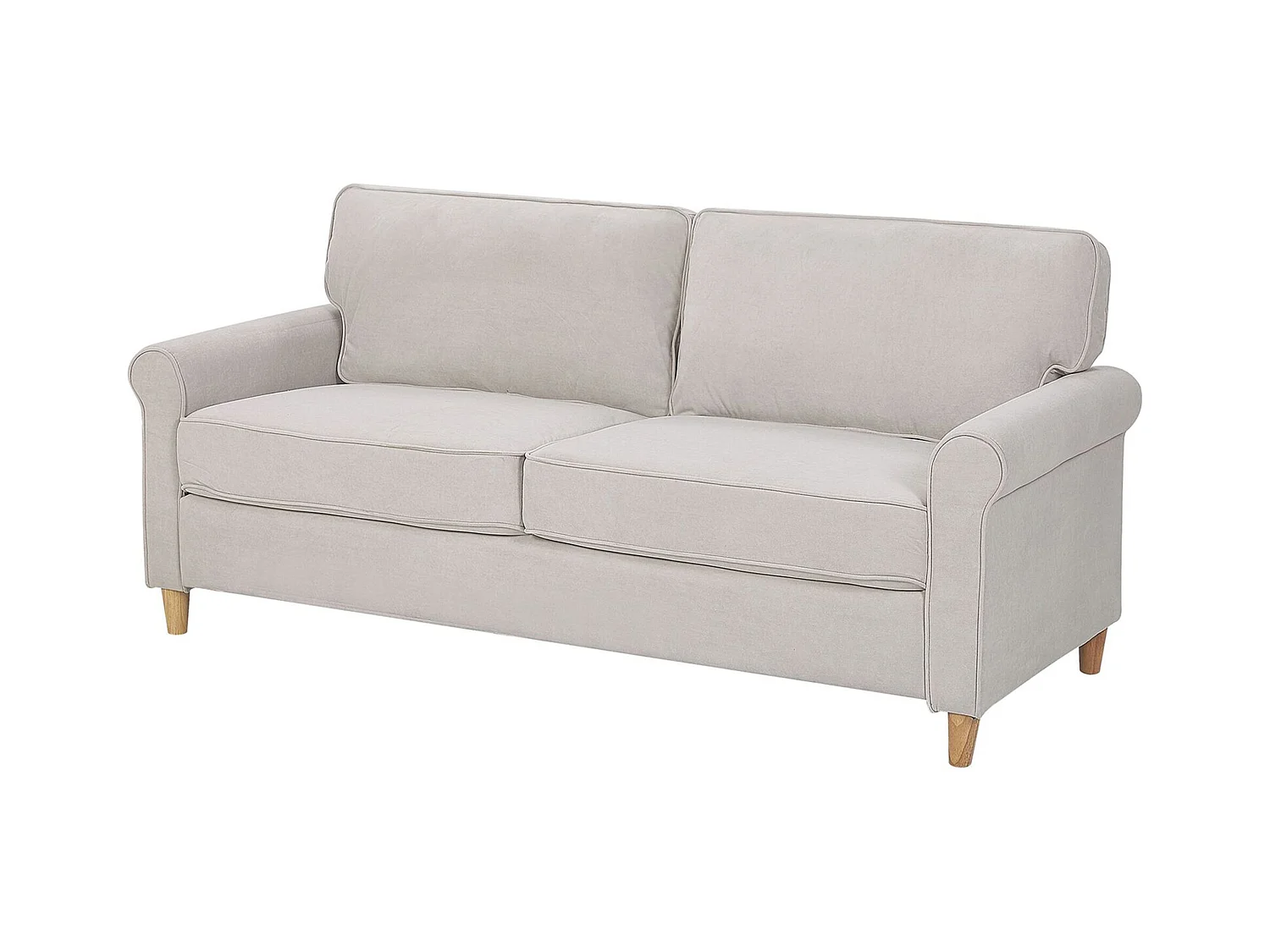 Bank RONNEBY Fluweel Lichtbeige 3-zitter