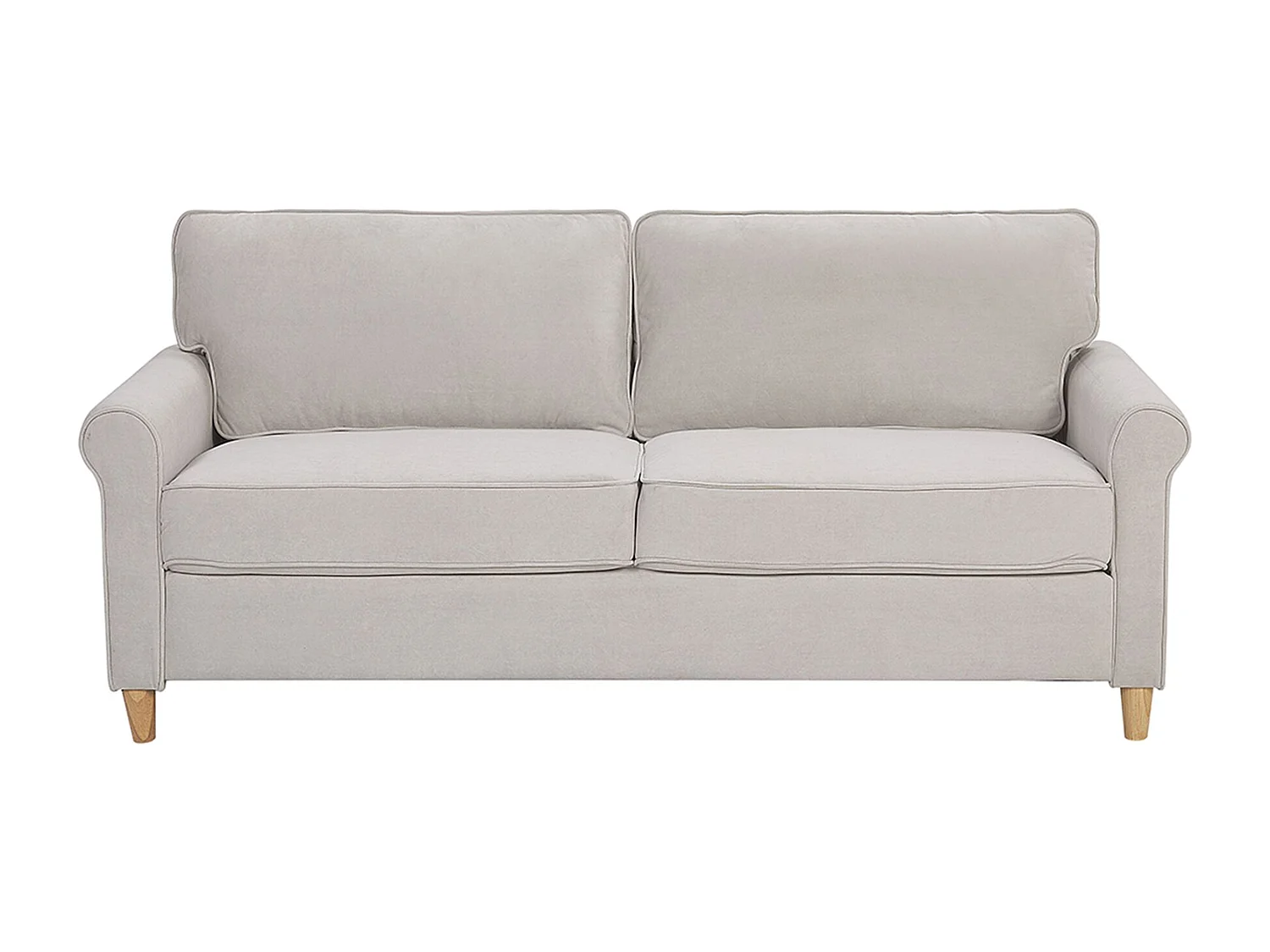 Bank RONNEBY Fluweel Lichtbeige 3-zitter