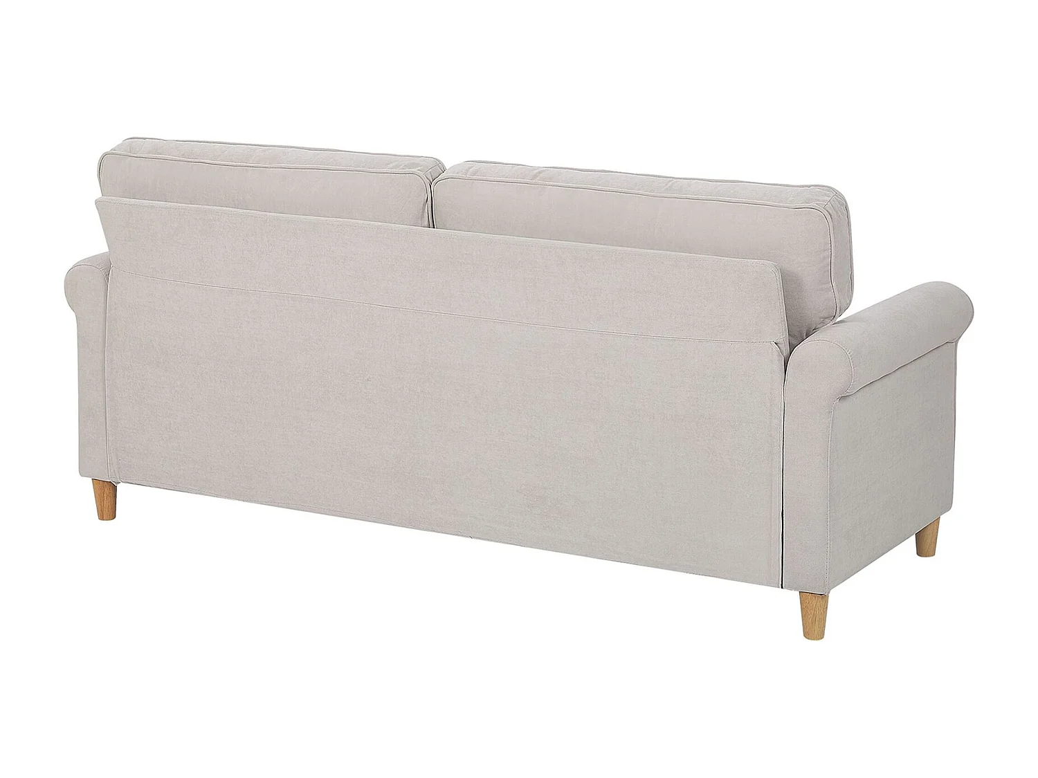 Bank RONNEBY Fluweel Lichtbeige 3-zitter