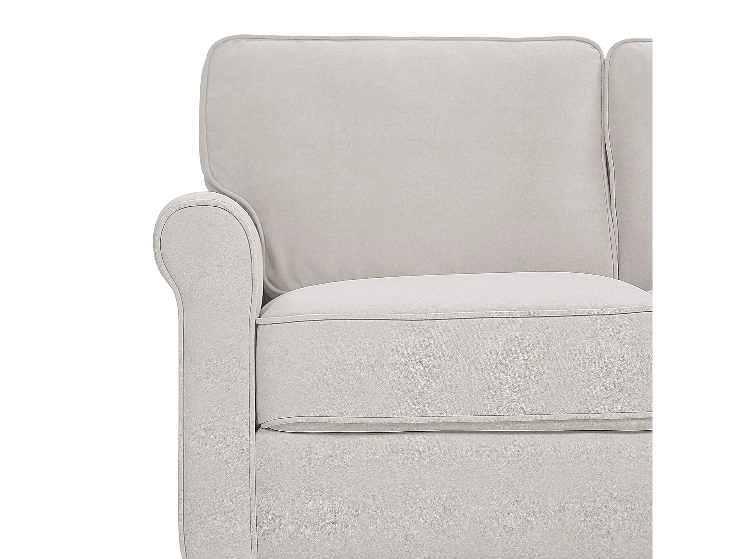 Bank RONNEBY Fluweel Lichtbeige 3-zitter