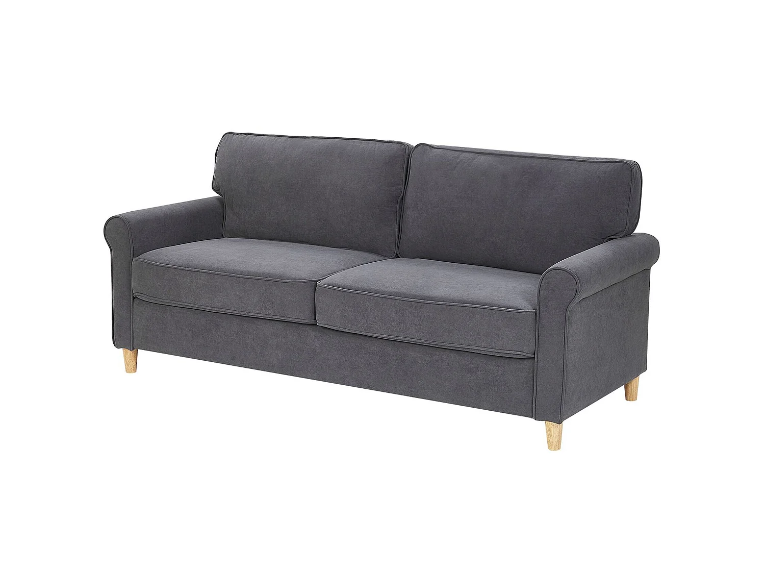 Divano RONNEBY Velluto Grigio scuro 3 posti