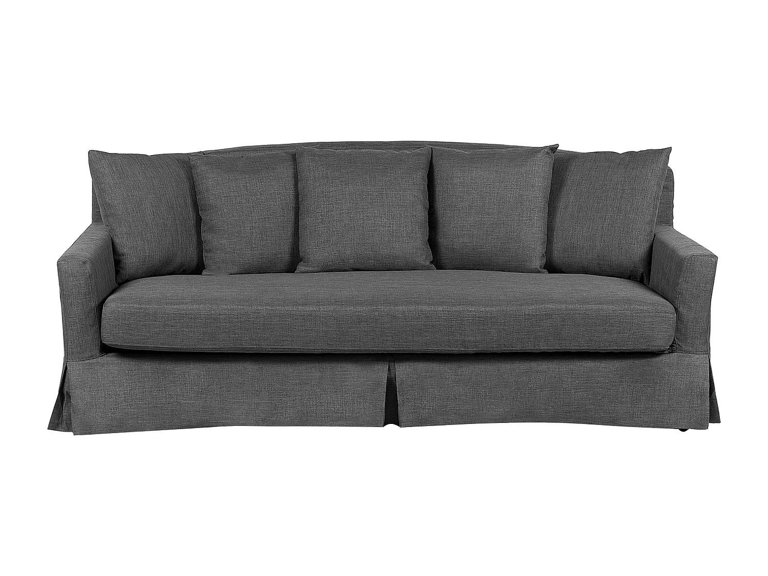 Divano GILJA Tessuto Grigio scuro 3 posti