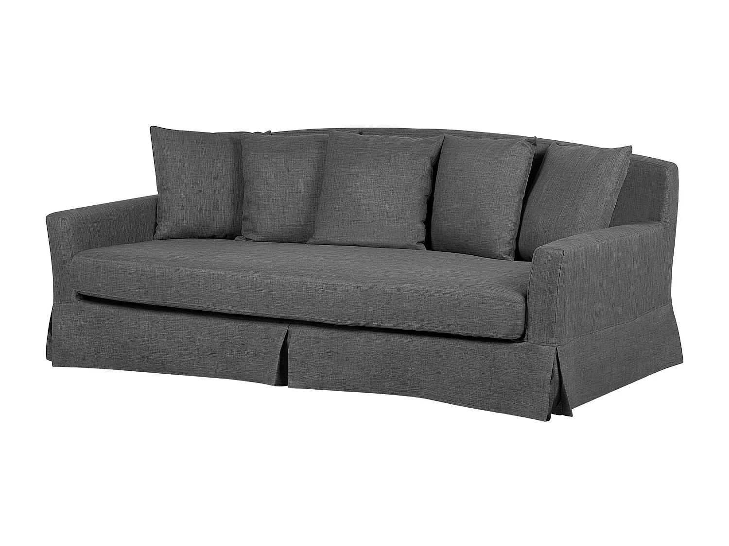 Divano GILJA Tessuto Grigio scuro 3 posti