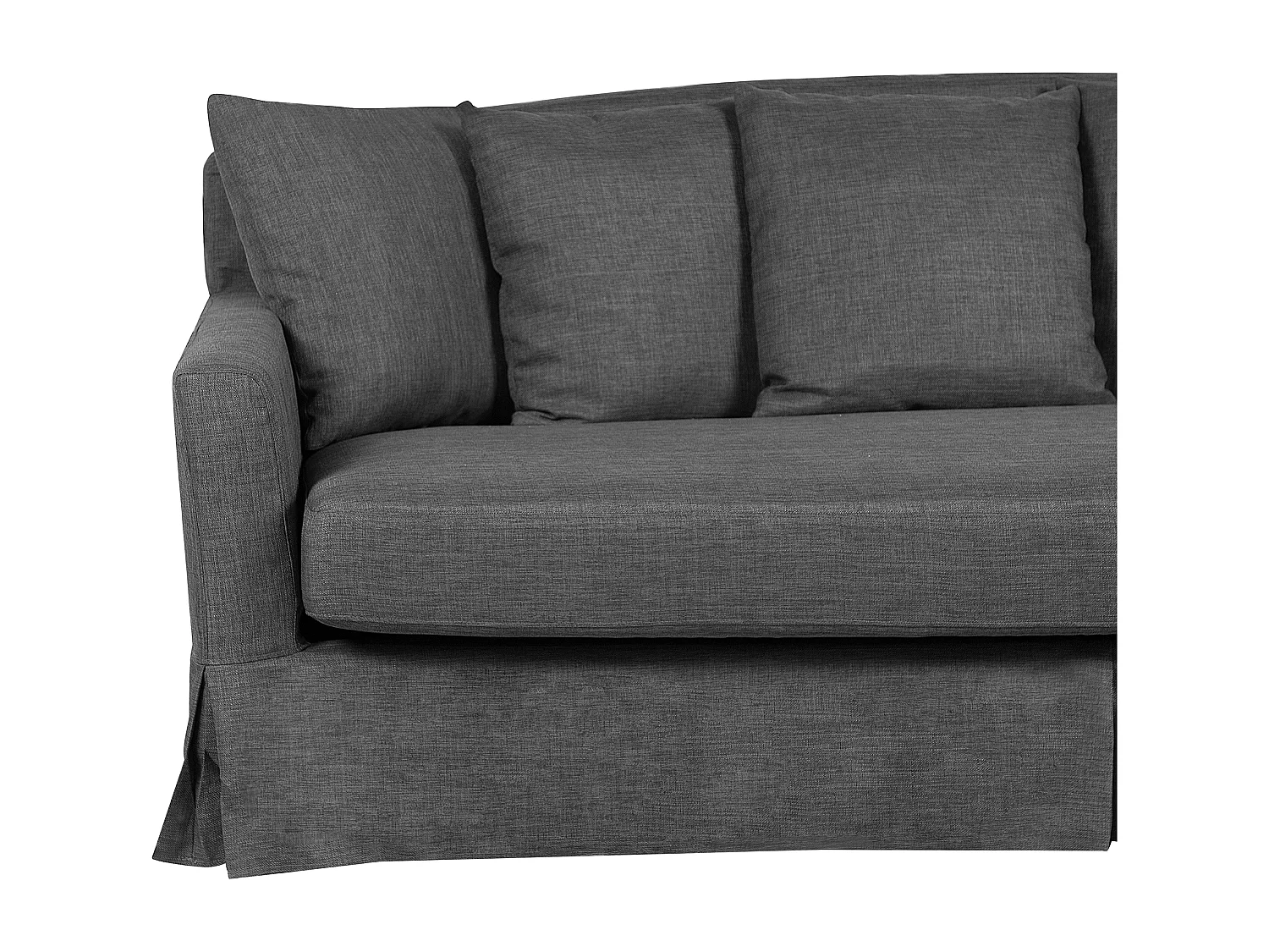 Divano GILJA Tessuto Grigio scuro 3 posti