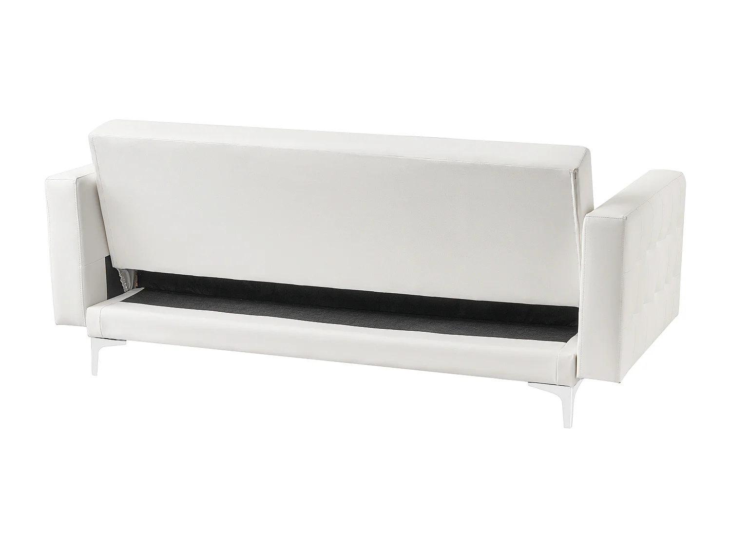 Sofá cama ABERDEEN Piel sintética Blanco 3 plazas