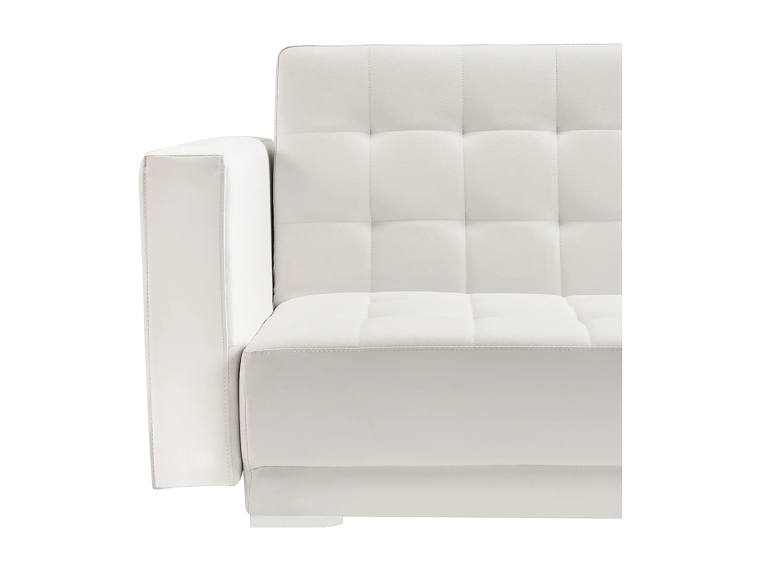 Sofá cama ABERDEEN Piel sintética Blanco 3 plazas