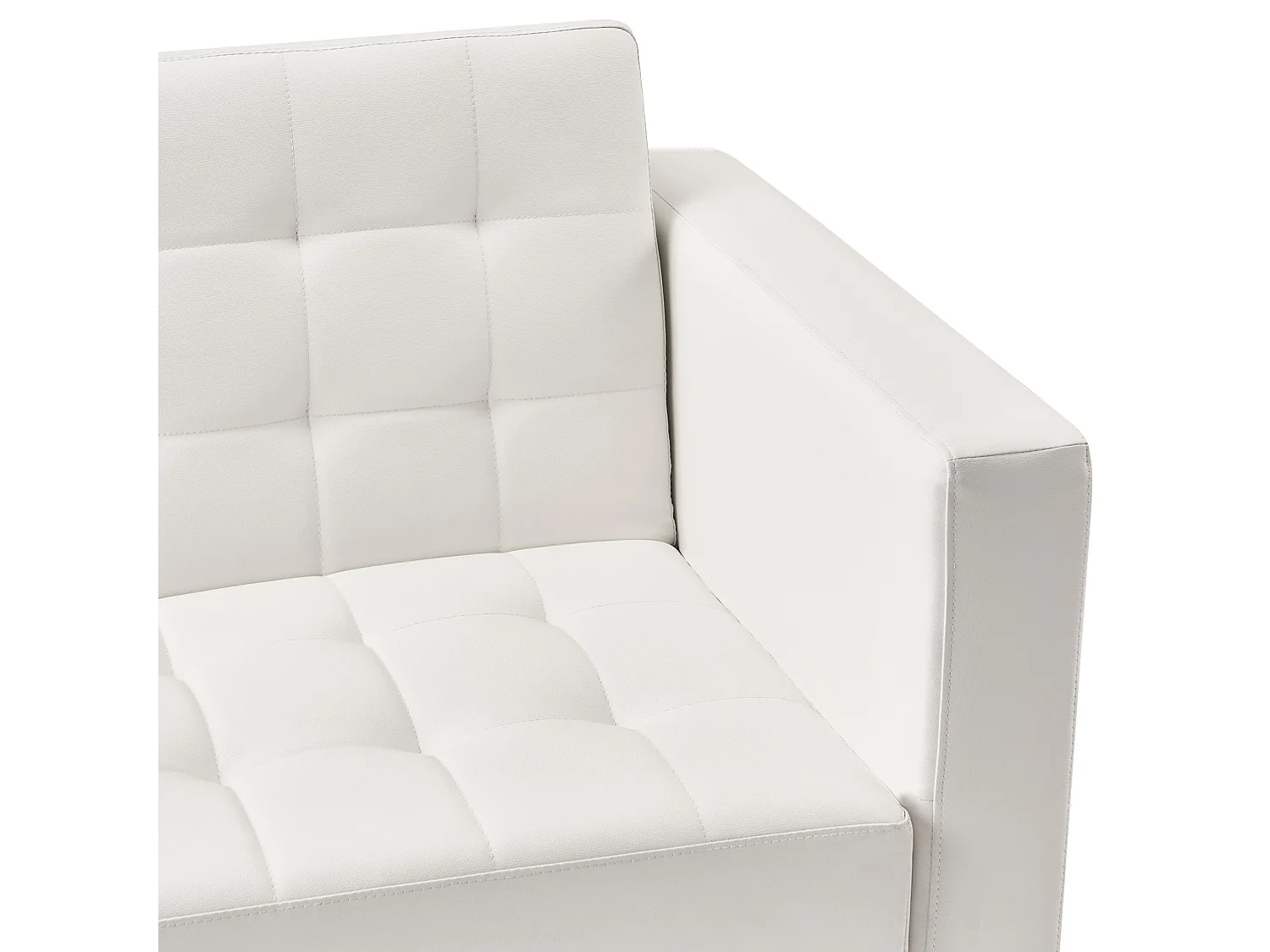 Canapé-lit 3 places ABERDEEN II Cuir PU Blanc