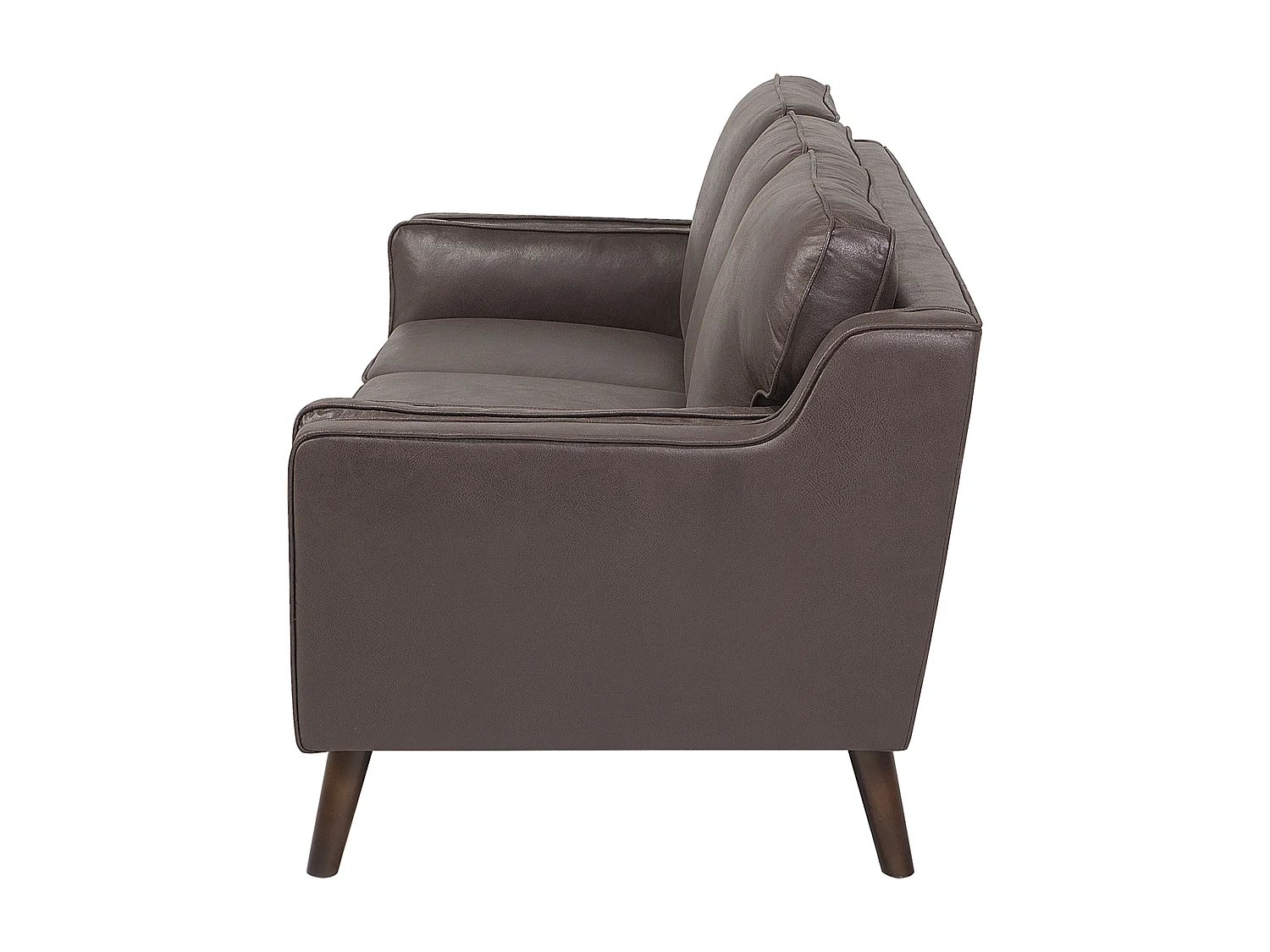 Bank LOKKA Kunstleer Bruin 3-zitter