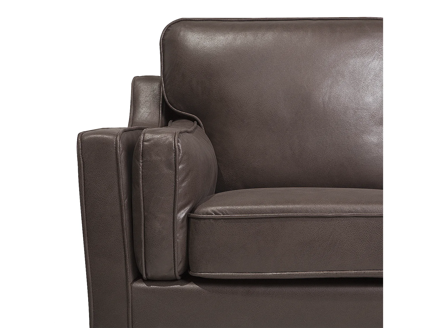 Bank LOKKA Kunstleer Bruin 3-zitter